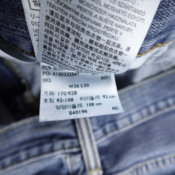 Levis Jeans Mens 36X30 Dark Blue Denim Pants 569 Loose Straight Baggy Skate Fade - Picture 9 of 16